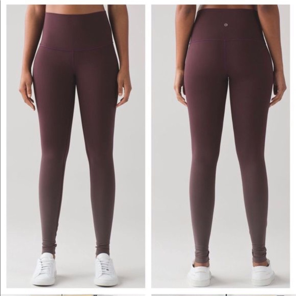 Lululemon Wunder Under Hi-Rise Black Cherry Ombré
